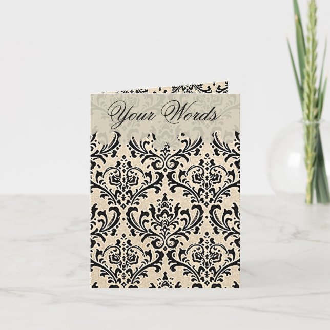 Crème Damask ~ Carte / Invitations (Devant)