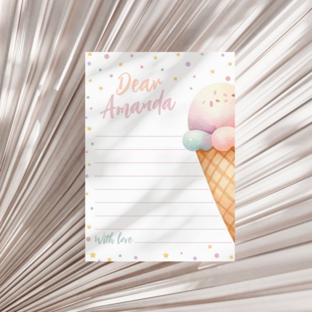 Crème de glace Anniversaire Heure Capsule Carte po (Créateur téléchargé)