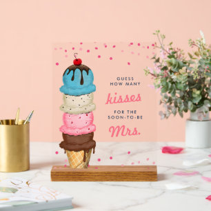 Crème de glace Combien de baisers Fête des mariées