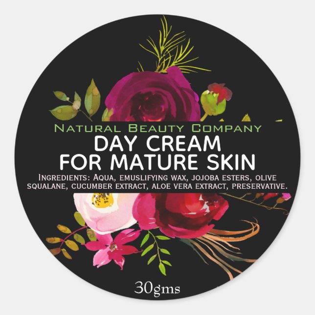Crème de jour pour Étiquette de peau mature (Devant)