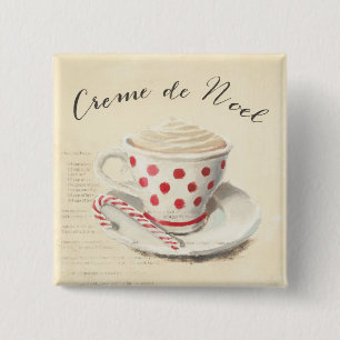 Creme de Noel 2 Inch Square Button