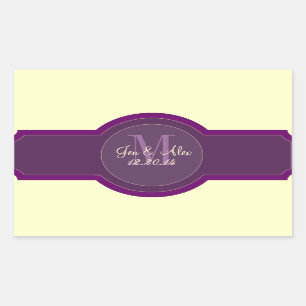 Crème de Plum violet Mariage Étiquettes de vin