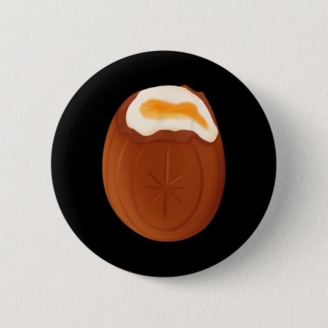 Creme Egg Chocolate Easter Quirky Weird Funny  2 Inch Round Button (Front)