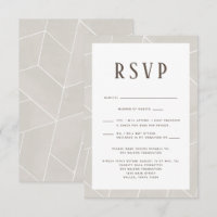 Creme Geometric Gala RSVP Card