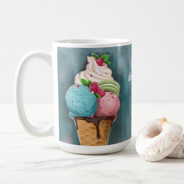 Crème glacée de Mug (Avec donut)