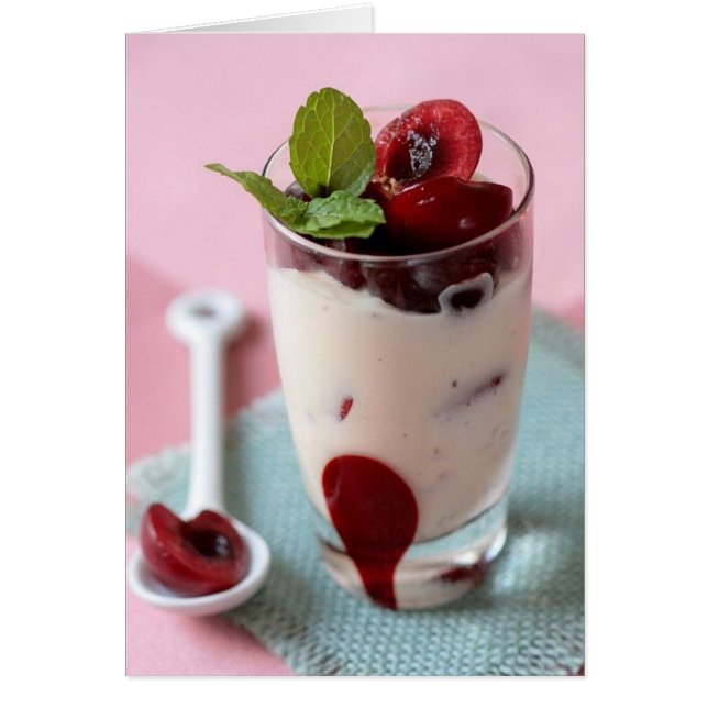 Crème glacée et cerises (Devant)