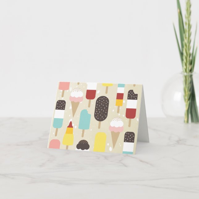 Crème glacée & Gelées Traitements Merci Carte Note (Devant)