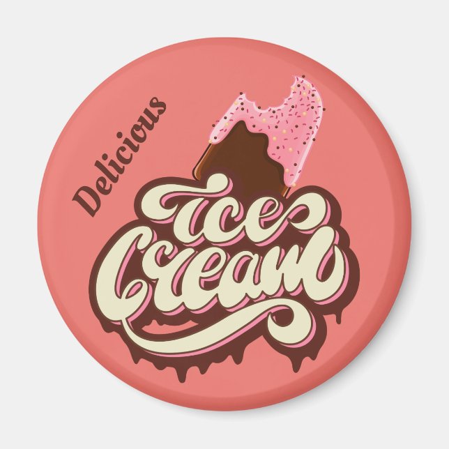 Crème glacée magnets personnalisés (Devant)