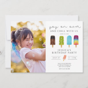 Crème glacée Photo Pool Invitation Anniversaire