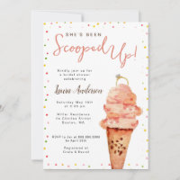 Crème glacée Scoopup Bridal Shower Invitation