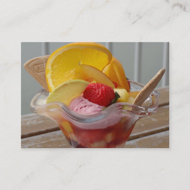 Crème glacée Sundae carte de visite personnalisé (Devant)