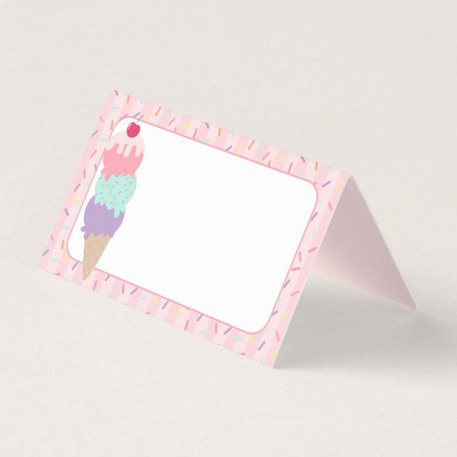 Crème glacée Sundae Heres Scoop Place Cartes (Front)