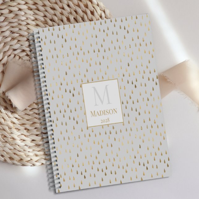 Crème Goutte de Pluie Moderne Monogramme Tendance  (Créateur téléchargé)