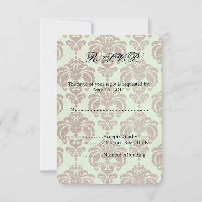 Crème Mariage damassé RSVP (Devant)