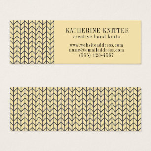CRÈME NOIRE KNIT Mini Carte de visite II