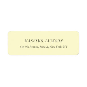 Crème personnalisée nom d'adresse minimaliste