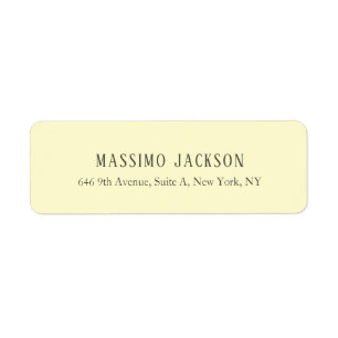 Crème personnalisée nom d'adresse minimaliste