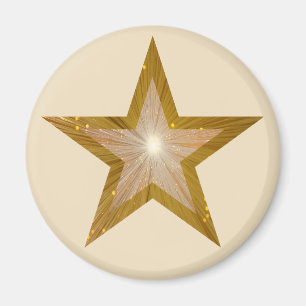 Crème ronde à aimants pour frigo Gold Star