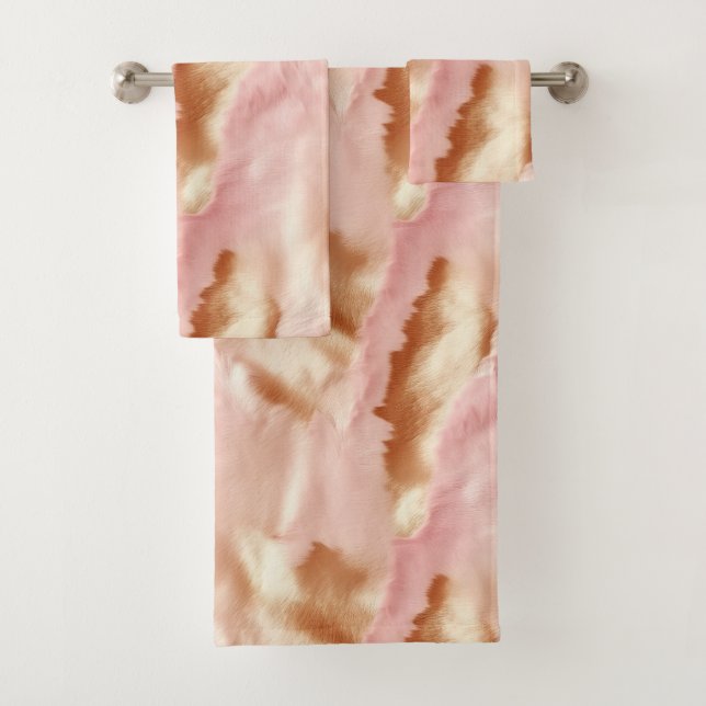 Crème rose Tan Southwest Cowgirl Cowhide (En situation)