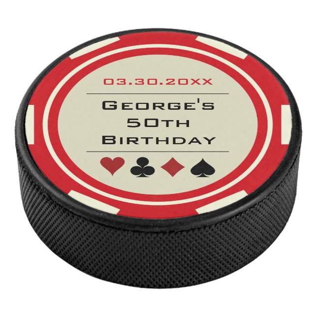 Crème rouge blanc Anniversaire Poker Chip Las Vega (3/4/2016 12:00:00 AM)