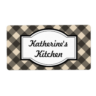 Crème rustique Noir Personnalisé Cuisine Cadeau Ét