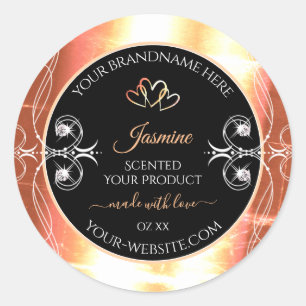 Crème Saumon chatoyante Produit Étiquettes Bijoux 