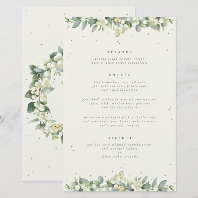 Crème Snowberry + Eucalyptus 3 Parcours Menu Maria (Devant / Derrière)