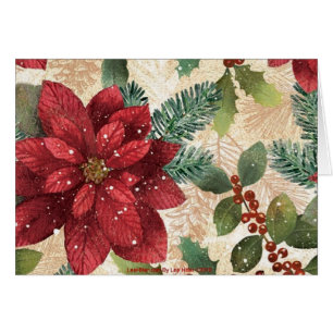 Crème verte rouge Retro les années 50 Poinsettia