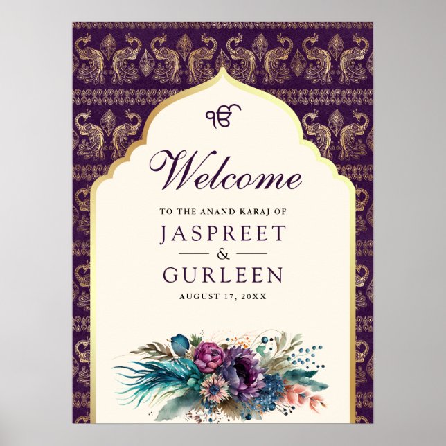 Crème violette Anand Karaj Affiche de bienvenue Ma (Devant)