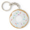 Creme White Doughnut Key Chain