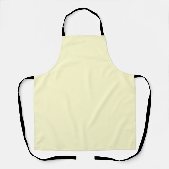 Creme White Red Apron for Stylish Cooking (Front)