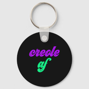 Creole Af Mardi Gras Louisiana Pride Gift Tee Keychain