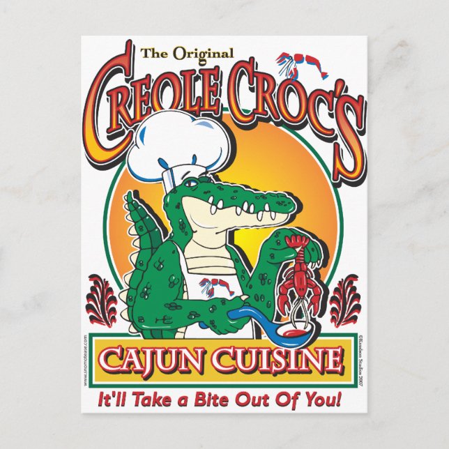 CREOLE-CROC POSTCARD (Front)
