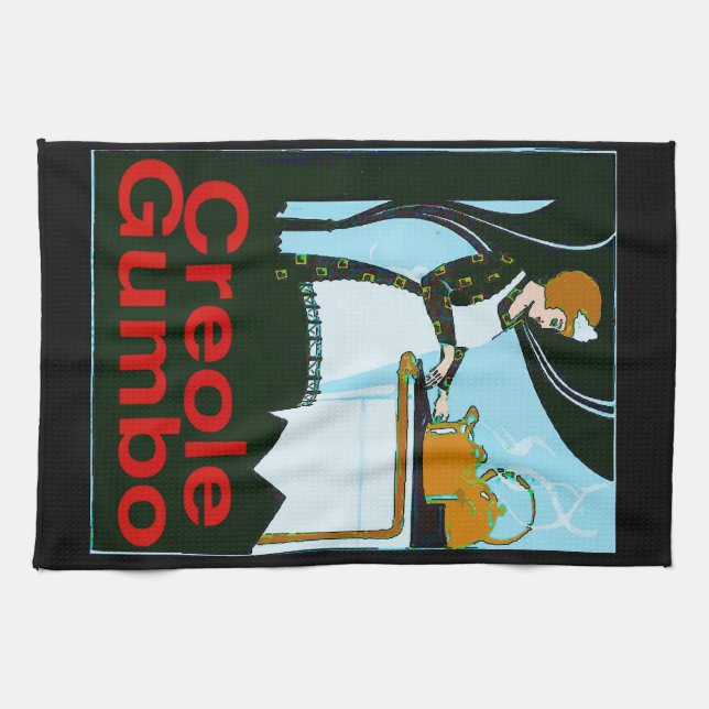 Creole Gumbo Cook Kitchen Towel (Horizontal)