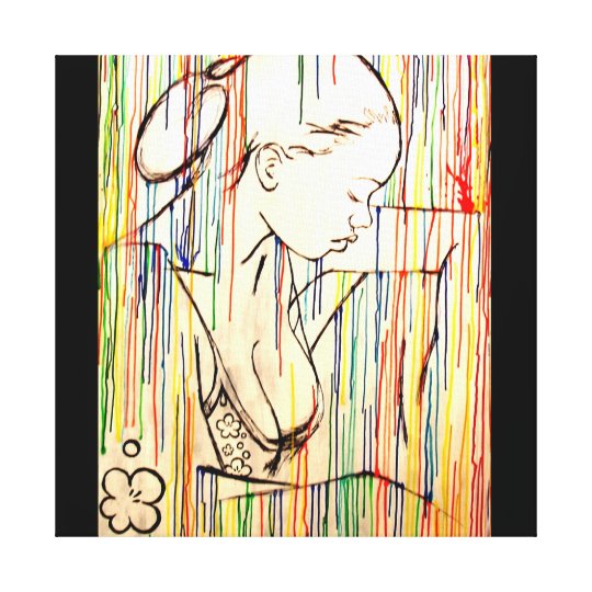 creole rain white by Nazaire Canvas Print