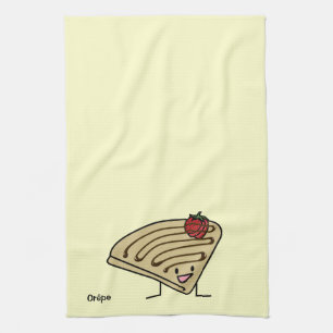 Crepe pasty Strawberry dessert chocolate French Kitchen Towel