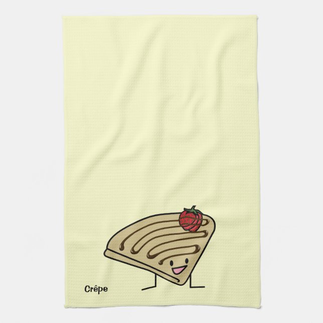 Crepe pasty Strawberry dessert chocolate French Kitchen Towel (Vertical)