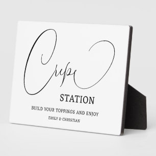 Crepe station Wedding sign  Plaque