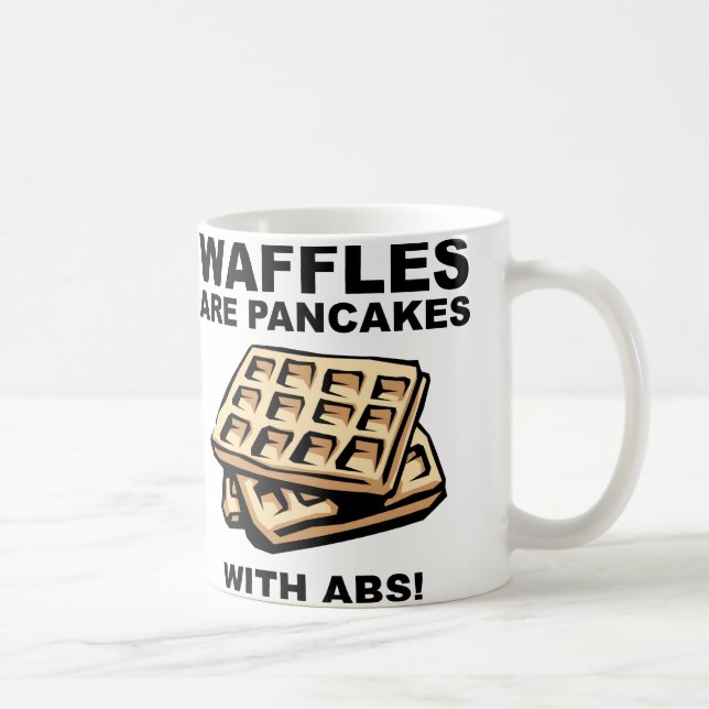 Crêpes de gaufres avec Abs drôle Mug ou Mug de voy (Droite)