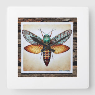 Crepidomenus Insect dorsal view 180724IREF212 - Wa Square Wall Clock