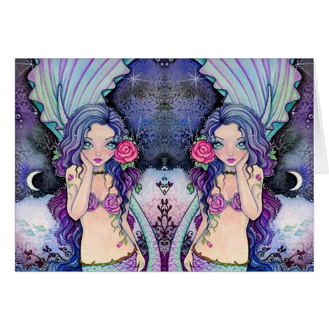 Crépuscule attrayant - carte vierge (Devant horizontal)