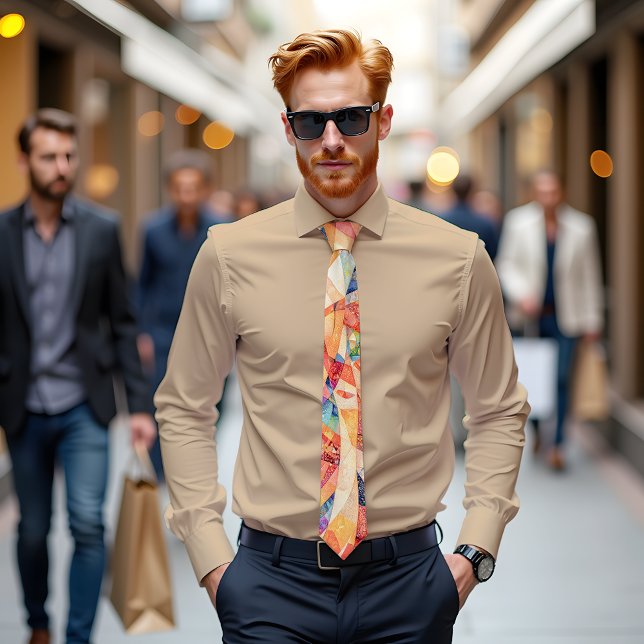 Crescendo chromatique Cravate d'art Abstrait (Créateur téléchargé)