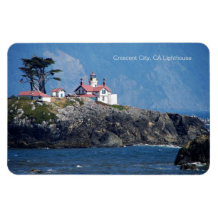 Crescent City, CA Lighthouse on 4x6 Refrig. Magnet