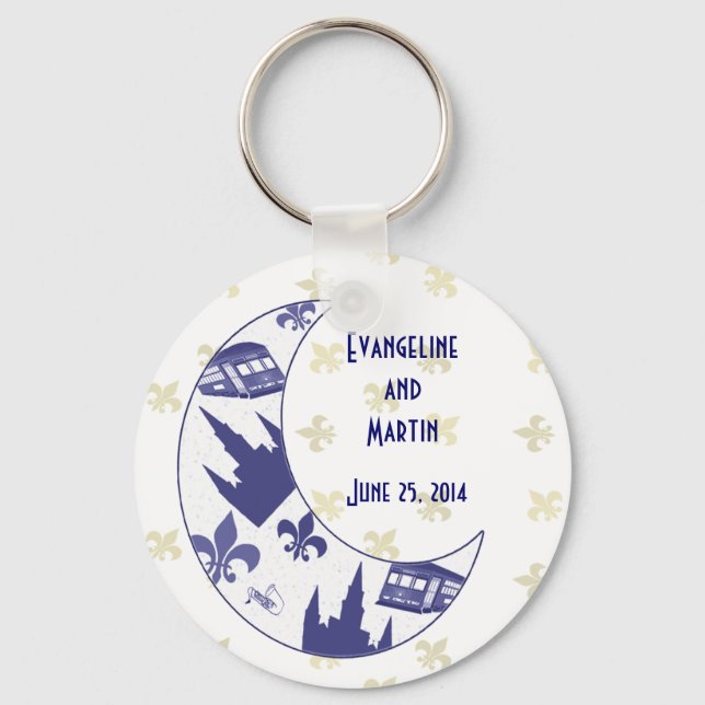 Crescent City Moon Keepsake Key Chains (Front)