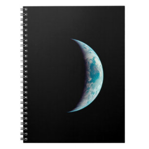 crescent earth planet science space universe geek notebook