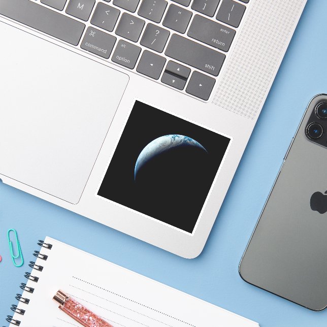 Crescent Earth Taken From The Apollo 4 Mission. 2 (Laptop w/ iPhone)