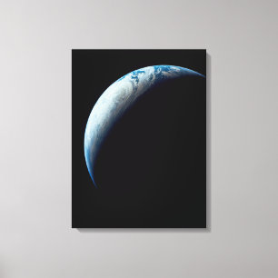 Crescent Earth Taken From The Apollo 4 Mission. 2 Canvas Print