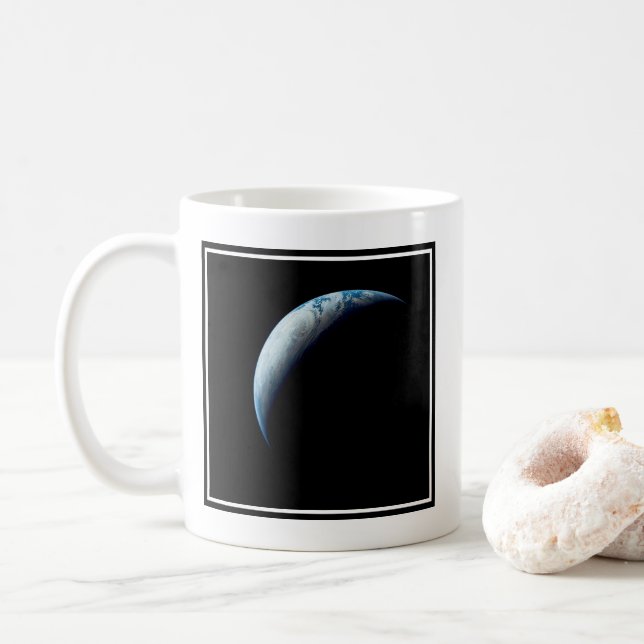 Crescent Earth Taken From The Apollo 4 Mission. 2 Coffee Mug (With Donut)