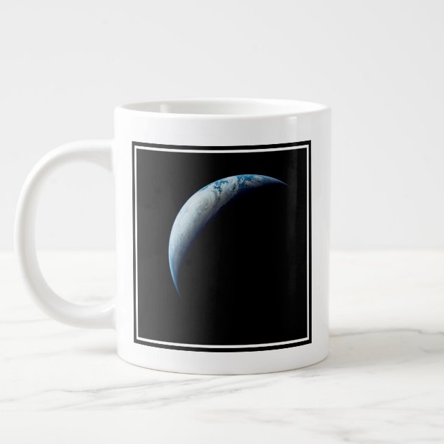 Crescent Earth Taken From The Apollo 4 Mission. 2 Large Coffee Mug (Left)