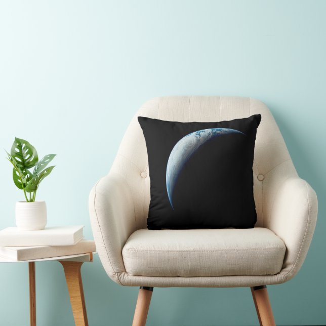 Crescent Earth Taken From The Apollo 4 Mission. 2 Throw Pillow (Chair)